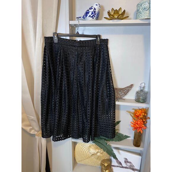 NWT 7th Avenue Design Studio New York & Company size 8 $55 Black Lined Skirt - Picture 1 of 12